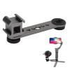 Pilipane for Microphone and Accessories, Versatile Triple Cold Shoe Extension Bracket, Aluminum Alloy Mount Adapter for Tripod, Vlog and Interview Accessories() view 3
