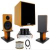 (1) Rockville Blutube WD Amplifier/Home Stereo Receive Bundle with (1) Rock Shaker Subwoofer, (2) ROCKSHELF 64C Bookshelf Speakers (2) RHT8C Stands, (1) RCC14-100-2 Wire, (1) RCDR25B Cable (8 Items) view 1