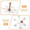 Uonlytech Mini Ceiling Lamp Tiny House Chandelier Lighting for Miniature Living Room Decor Warm Light for Sandbox and Projects Miniature Pendant for Mini House Model view 3