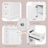 JIVOIT Modern 36" Bathroom Vanity with Ceramic Sink, Solid Wood Bathroom Vanity Set with Six Drawers, Cabinet and Adjustable Shelf, Silver Round Knobs, Stainless Steel Hinges view 4
