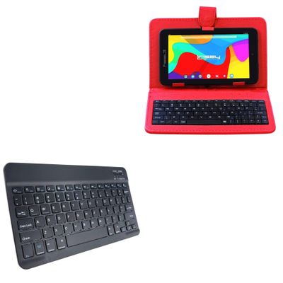 BoxWave Keyboard Compatible with Linsay F-7XHDBKR (7 in) - SlimKeys Bluetooth Keyboard, Portable Thin with Chiclet-Style Keys - Jet Black