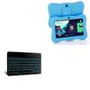 BoxWave Keyboard Compatible with Contixo V9 (7 in) - SlimKeys Bluetooth Keyboard - with Backlight, Portable Slim LED 7 Colors - Jet Black view 1