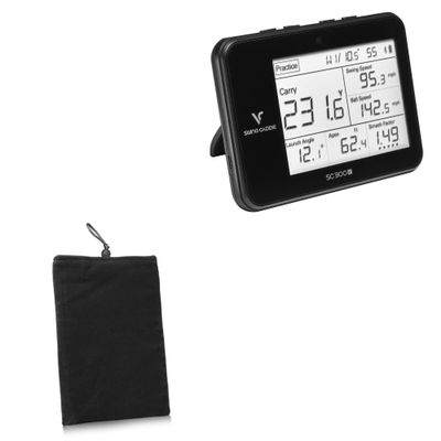 BoxWave Case Compatible with Voice Caddie Swing Caddie SC300i - Velvet Pouch, Soft Velour Fabric Bag Sleeve with Drawstring - Jet Black
