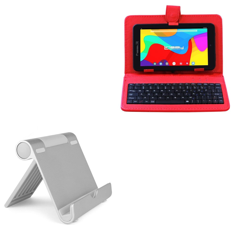 BoxWave Stand and Mount Compatible with Linsay F-7XHDBKR (7 in) - VersaView Aluminum Stand, Portable, Multi Angle Viewing Sturdy