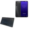 BoxWave Keyboard Compatible with Pinwheel Plus 3 - SlimKeys Bluetooth Keyboard - with Backlight, Portable Slim LED 7 Colors - Jet Black view 1