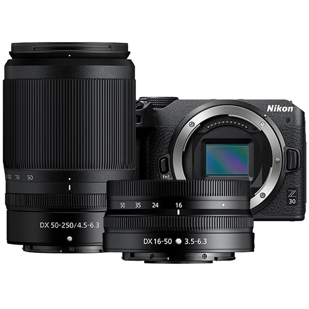 Nikon 1743Q Z 30 Mirrorless Camera with 2 Lens Kit Z DX 16-50mm VR & 50-250mm VR (Renewed)