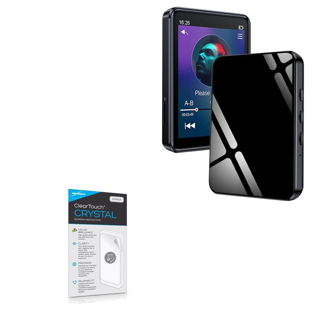 BoxWave Screen Protector Compatible with PtevSoh MP3-303-16GB - ClearTouch Crystal (2-Pack), HD Film Skin - Shields from Scratches