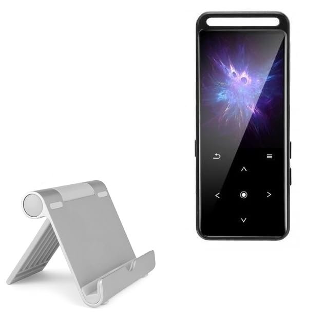 BoxWave Stand and Mount Compatible with Benjie MP3 Player M6 - VersaView Aluminum Stand, Portable, Multi Angle Viewing Sturdy