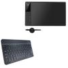 BoxWave Keyboard Compatible with Huion Inspiroy WH1409 V2 - SlimKeys Bluetooth Keyboard, Portable Thin with Chiclet-Style Keys - Jet Black view 1