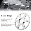 1/4 10.5 Inch Empty Takeup Reel, 6 Hole Open Reel Audio Aluminum Alloy Takeup Reel, Universal Opening Machine Parts for 1/4in Tape (Silver) view 2