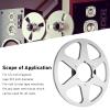 1/4 10.5 Inch Empty Takeup Reel, 6 Hole Open Reel Audio Aluminum Alloy Takeup Reel, Universal Opening Machine Parts for 1/4in Tape (Silver) view 4