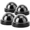 Tbest Fake Camera,Outdoor Camera Dummy Security Cameras Fake D,Surveillance Cameras 4Pcs Dome Simulation Camera CCTV Dummy Fake Security Camera with Flashing Led Light(White)(Black) view 2