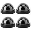 Tbest Fake Camera,Outdoor Camera Dummy Security Cameras Fake D,Surveillance Cameras 4Pcs Dome Simulation Camera CCTV Dummy Fake Security Camera with Flashing Led Light(White)(Black) view 4
