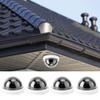 Tbest Fake Security Camera White, Outdoor Camera Dummy Security Cameras,Surveillance Cameras 4Pcs Dome Simulation Camera CCTV Dummy Fake Security Camera with Flashing Led Light(White) view 2