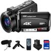 4K Video Camera Camcorder 10X Optical Zoom 120X Intelligent Zoom, 30MP 24FPS Auto Focus Vlogging Camera 3.0" IPS Touch Screen Digital Camera with Microphone, Tripod, Remote Control, 32G SD Card view 1