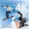 4K Video Camera Camcorder 10X Optical Zoom 120X Intelligent Zoom, 30MP 24FPS Auto Focus Vlogging Camera 3.0" IPS Touch Screen Digital Camera with Microphone, Tripod, Remote Control, 32G SD Card view 2