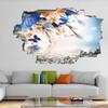 3D Wall Decal Butterfly Smashed Wall Tattoo Decal Boys Bedroom Decor Wall Stickers Mural Flower Wall Art Removable Poster Vinyl Decals for Baby Nursery Girl Kids Room Wall Decors 26"W x 18"H view 1