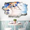 3D Wall Decal Butterfly Smashed Wall Tattoo Decal Boys Bedroom Decor Wall Stickers Mural Flower Wall Art Removable Poster Vinyl Decals for Baby Nursery Girl Kids Room Wall Decors 26"W x 18"H view 3