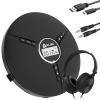 Klim Discman with Headphones - Portable CD Player + Ideal Car CD Player + Compatible CD-R, CD-RW, MP3 - Black (Renewed) view 1