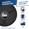 Klim Discman with Headphones - Portable CD Player + Ideal Car CD Player + Compatible CD-R, CD-RW, MP3 - Black (Renewed) view 4