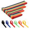 150PCS Cable Ties, 4+6+8+10 inch Multi-Colour Straps for Cable Management, Adjustable Fastening Cord Wraps, Multi-Purpose Reusable Hook and Loop for Home, Office and Garage view 1