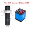 Lab Microscope Slides 13MP 1080P HDMI USB Industrial Video Microscope Camera 1X-130X Zoom C Mount Lens Remote Control for Digital Image Acquisition Microscope Parts (Color : Camera130X Len40MM) view 2