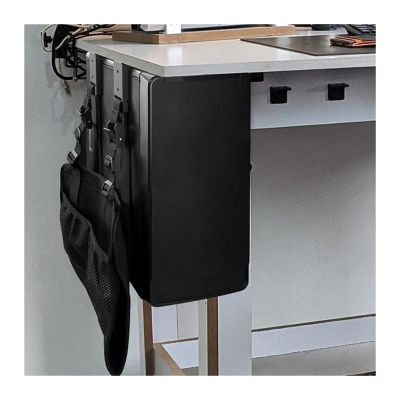 BinOxy Tower Stand PC Case CPU Tower Holder, Under Desk CPU Stand Mount, Adjustable CPU Holder Hanging Desktop Tower PC Host Bracket, Black CPU Stand