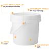 Gerrii 24 Pcs White Heavy Duty Bucket 1 Gallon Plastic Buckets with Lids and Handle All Purpose Pail Round Plastic Tub for Food Ice Cream Soup Storage Paint Art Craft Projects Organization(1 Gallon) view 4