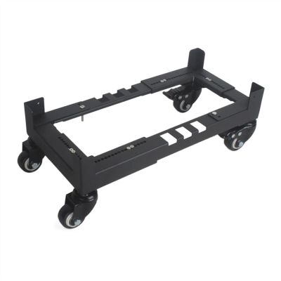 BinOxy Tower Stand Mobile CPU Holder Metal Desktop Host Chassis Bracket CPU Case Floor Stand with Adjustable Width and Locking Casters, Black CPU Stand (Size : L)