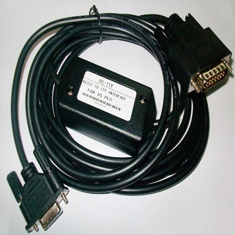 Compatible PC-TTY PLC Programming Cable S5 Series PLC Data Cable Black : 3m