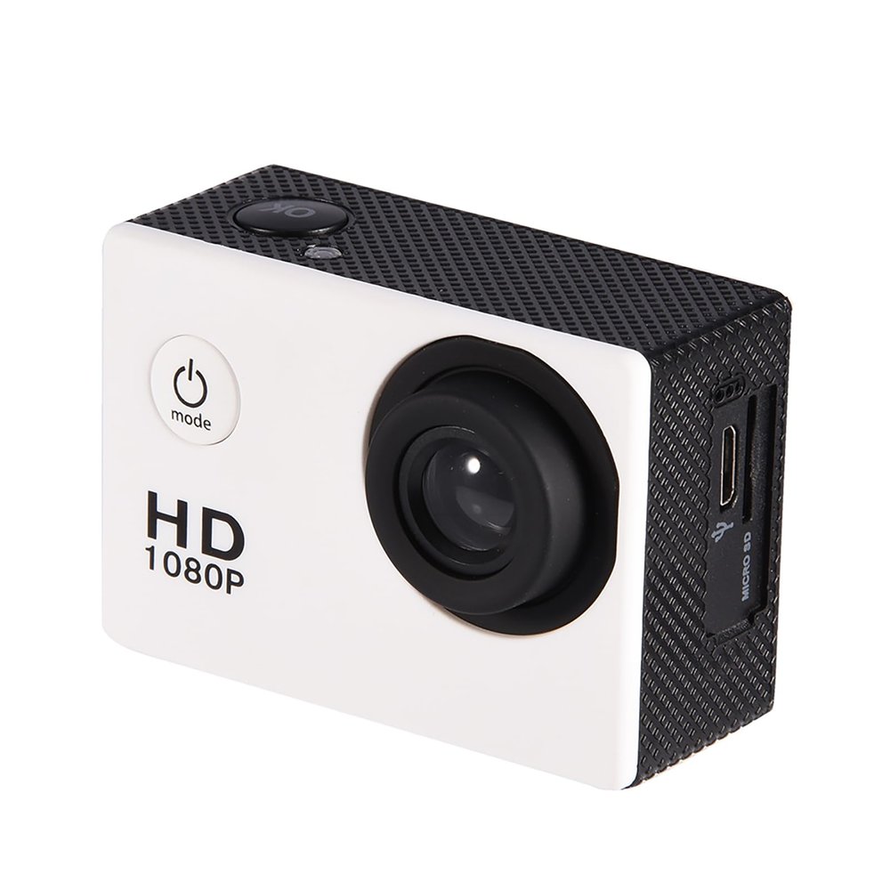 ASHATA Action Camera Camcorder with 2.0in Screen 30m Depth Waterproof Action Video Camera Camcorder with Bracket for Outdoor Sports Cycling, USB Charging (White), eboxduIDZJT9Lu-02