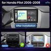 [8Core 4+32G] Android 13 Car Radio Stereo for Honda Pilot 2006 2007 2008: 9" 1280 * 800 HD Touch Screen Accessories with Bluetooth5.0 FM 36EQ 5GWIFI Backup Camera Carplay Android Auto GPS view 2