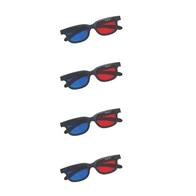 Izgut Red-Blue 3D Viewing Glasses for Viewing 3D Movies/Games and Pictures in Red-Blue Formats, Compatible with Ordinary Computer Monitors/TVs/Projectors (4pcs)