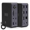 RVP+ USB C Docking Station 3 Monitors, 14-in-1, 10Gbps USB-C, 5Gbps USB 3.0, 85W Laptop-Charging, PD 18W, Triple Display-4K HDMI Dual Monitors & DisplayPort, Gigabit Ethernet, Audio, TF/SD 3.0(RVP-G8) view 1