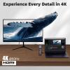 RVP+ USB C Docking Station 3 Monitors, 14-in-1, 10Gbps USB-C, 5Gbps USB 3.0, 85W Laptop-Charging, PD 18W, Triple Display-4K HDMI Dual Monitors & DisplayPort, Gigabit Ethernet, Audio, TF/SD 3.0(RVP-G8) view 3