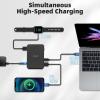 RVP+ USB C Docking Station 3 Monitors, 14-in-1, 10Gbps USB-C, 5Gbps USB 3.0, 85W Laptop-Charging, PD 18W, Triple Display-4K HDMI Dual Monitors & DisplayPort, Gigabit Ethernet, Audio, TF/SD 3.0(RVP-G8) view 4