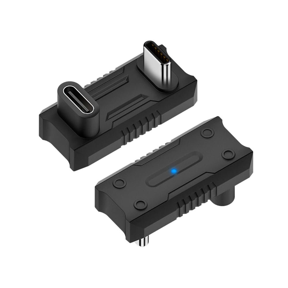NFHK 20Gbps USB3.1 Type C Male to Female Power Data Video Adapter Opposite U Shape Back Angled Compatible with ROG Ally Steam Deck Phone NS Switch