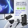 NFHK 20Gbps USB3.1 Type C Male to Female Power Data Video Adapter Opposite U Shape Back Angled Compatible with ROG Ally Steam Deck Phone NS Switch view 2