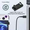 NFHK 20Gbps USB3.1 Type C Male to Female Power Data Video Adapter Opposite U Shape Back Angled Compatible with ROG Ally Steam Deck Phone NS Switch view 3