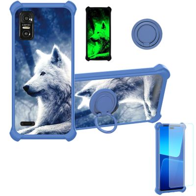 Case for DIALN X62 Case Compatible with DIALN X62 Phone Case Cover [with Tempered Glass Screen Protector][Ring Support][Luminous Effect] YGL-LAN