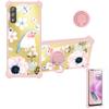 Case for DIALN G65 Case Compatible with DIALN G65 Phone Case Cover [with Tempered Glass Screen Protector][Ring Support][Golden Reflect Light] DJF-XPN view 1