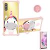Case for DIALN G65 Case Compatible with DIALN G65 Phone Case Cover [with Tempered Glass Screen Protector][Ring Support][Golden Reflect Light] DJF-DJS view 1