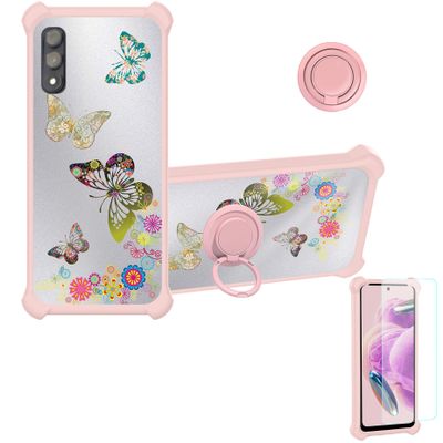 Case for DIALN G65 Case Compatible with DIALN G65 Phone Case Cover [with Tempered Glass Screen Protector][Ring Support][Silver Reflect Light] DYF-CSD