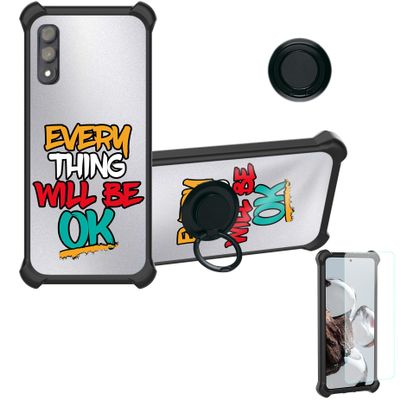 Case for DIALN G65 Case Compatible with DIALN G65 Phone Case Cover [with Tempered Glass Screen Protector][Ring Support][Silver Reflect Light] DYH-OK