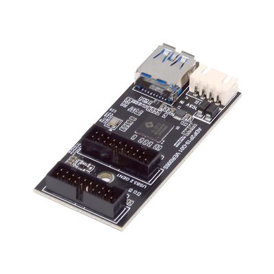 NFHK Single 19/20Pin Header to USB 3.0 19/20Pin Dual Ports Female PCBA Type Adapter Splitter HUB 5Gbps
