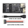 NFHK Single 19/20Pin Header to USB 3.0 19/20Pin Dual Ports Female PCBA Type Adapter Splitter HUB 5Gbps view 2