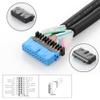NFHK Single 19/20Pin Header to USB 3.0 19/20Pin Dual Ports Female PCBA Type Adapter Splitter HUB 5Gbps view 4