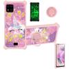 jioeuinly Case for Lush Mint L1582C Case Compatible with Lush Mint L1582C Phone Case Cover [with Tempered Glass Screen Protector][Ring Support][Gold Glitter+Luminous] JSF-DJS view 1