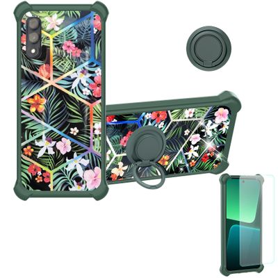 Case for DIALN G65 Case Compatible with DIALN G65 Phone Case Cover [with Tempered Glass Screen Protector][Ring Support][Colorful Reflect Light] IMDH-LVH
