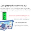 jioeuinly Case for Lush Mint L1582C Case Compatible with Lush Mint L1582C Phone Case Cover [with Tempered Glass Screen Protector][Ring Support][Gold Glitter+Luminous] JSL-SZH view 3